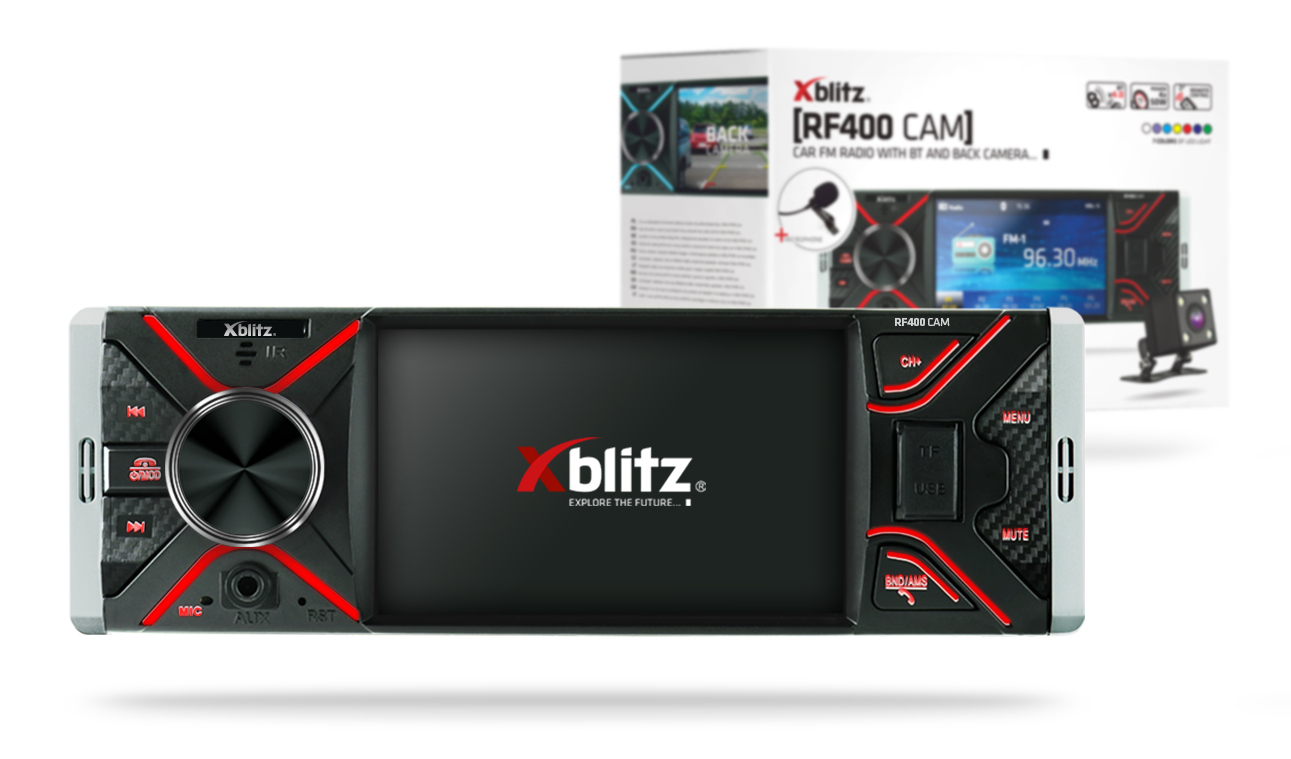 Xblitz RF400 CAM 1 DIN méretű multimédia Bluetooth kihangosítóval