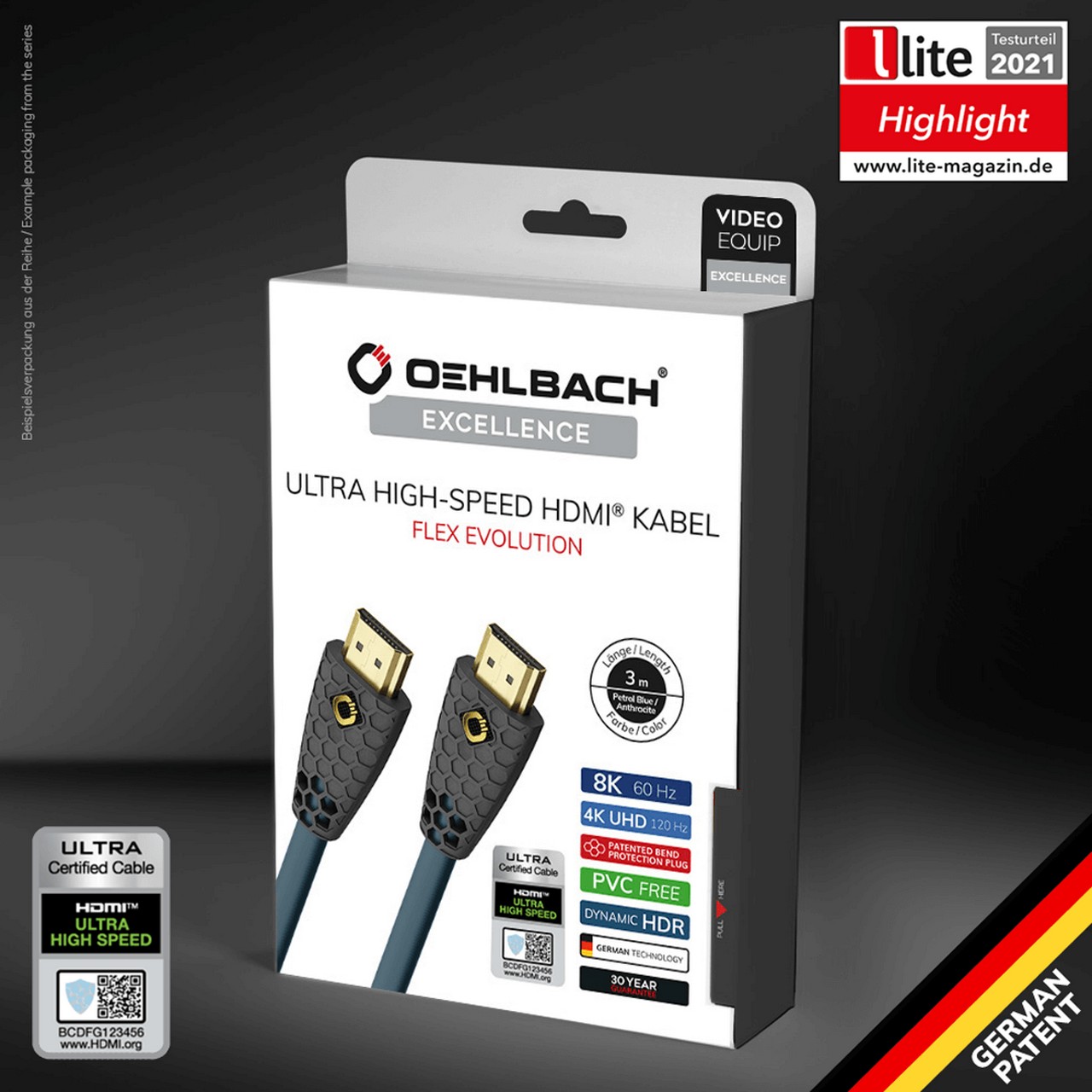 Oehlbach OB 92600 Flex Evolution UHD 8k/4k HDMI kábel 1 méter