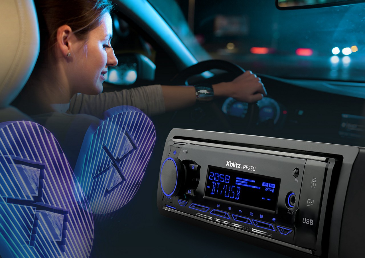 Xblitz RF250 MP3/USB autórádió, Bluetooth kihangosítással