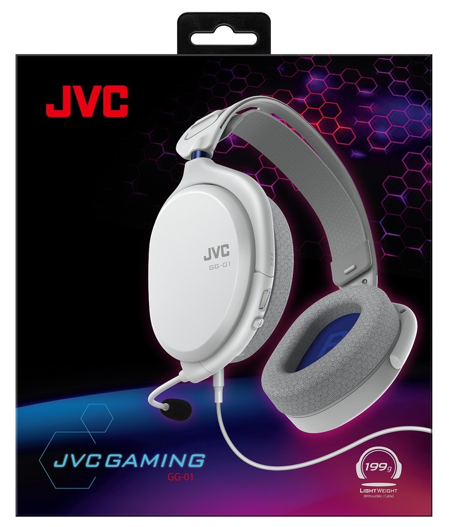 JVC GG-01HQ Ultrakönnyű, erőteljes, dinamikus hangzású Gamer fejhallga...