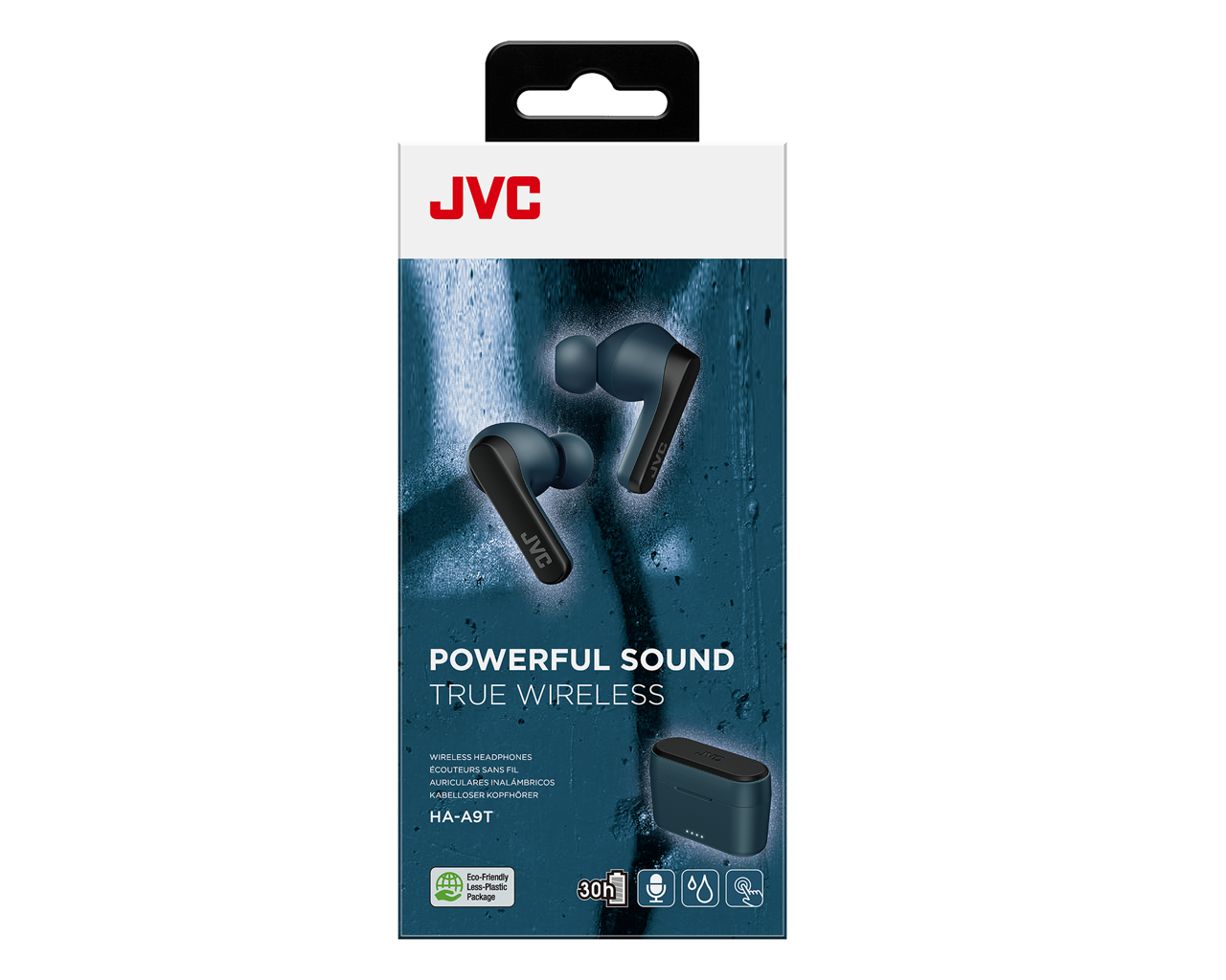 JVC HA-A9T-A  Bluetooth fülhallgató, kék színben