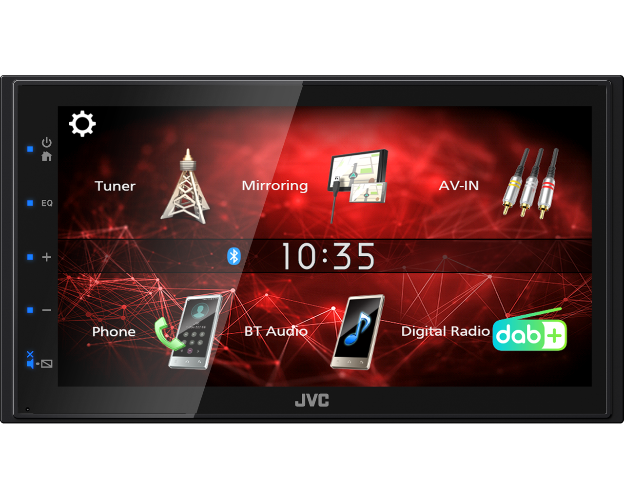 JVC KW-M27DBT 2 DIN multimédia DAB+ rádióval és Android telefon USB tü...