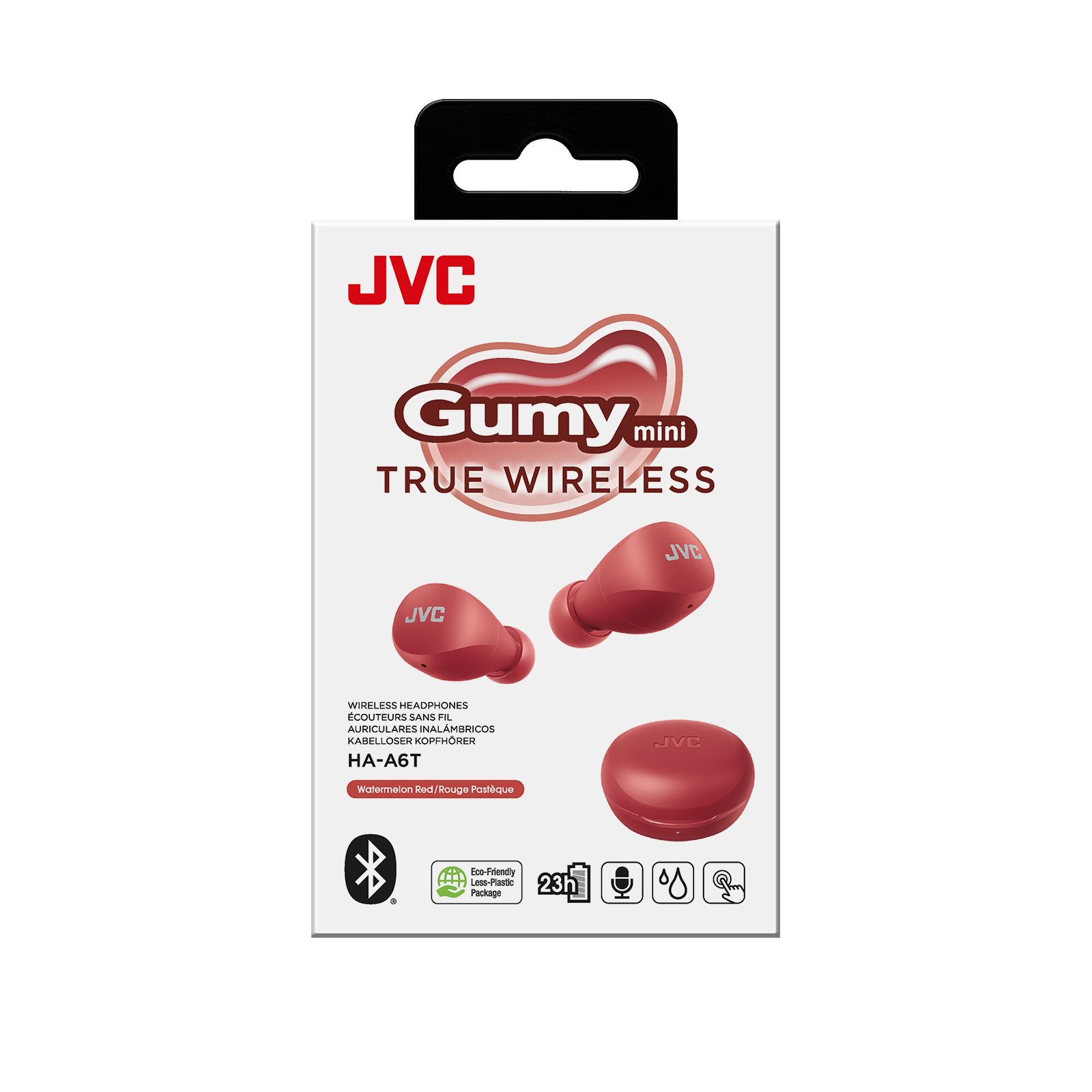 JVC HA-A6T-R-U True Wireless Gummy fülhallgató akár 23 órás akkumuláto...